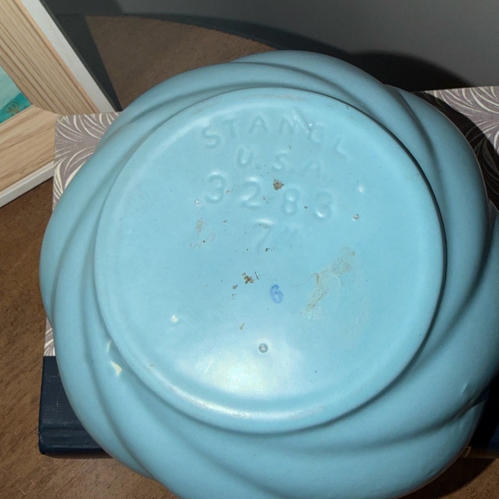 Vintage Stangl Pottery Blue Scalloped Dish - Picture 7 of 7